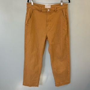 Everlane The Straight Leg Cropped Golden Brown Size 12